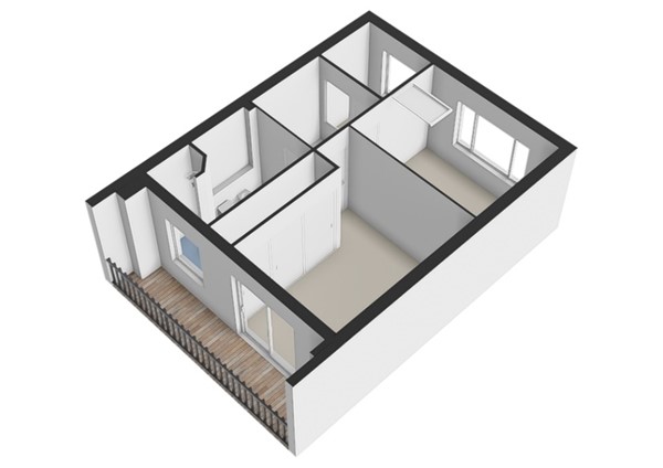 Plattegrond - Adriaan Pauwstraat 13, 2613 CX Delft - Adriaan Pauwstraat 13_1e verdieping_3D.jpg